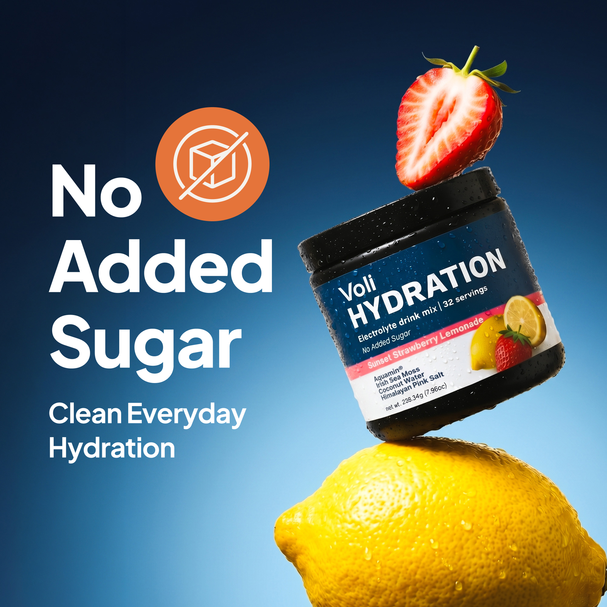 Voli Hydration - Strawberry Lemonade Bulk Tub (32 Servings)