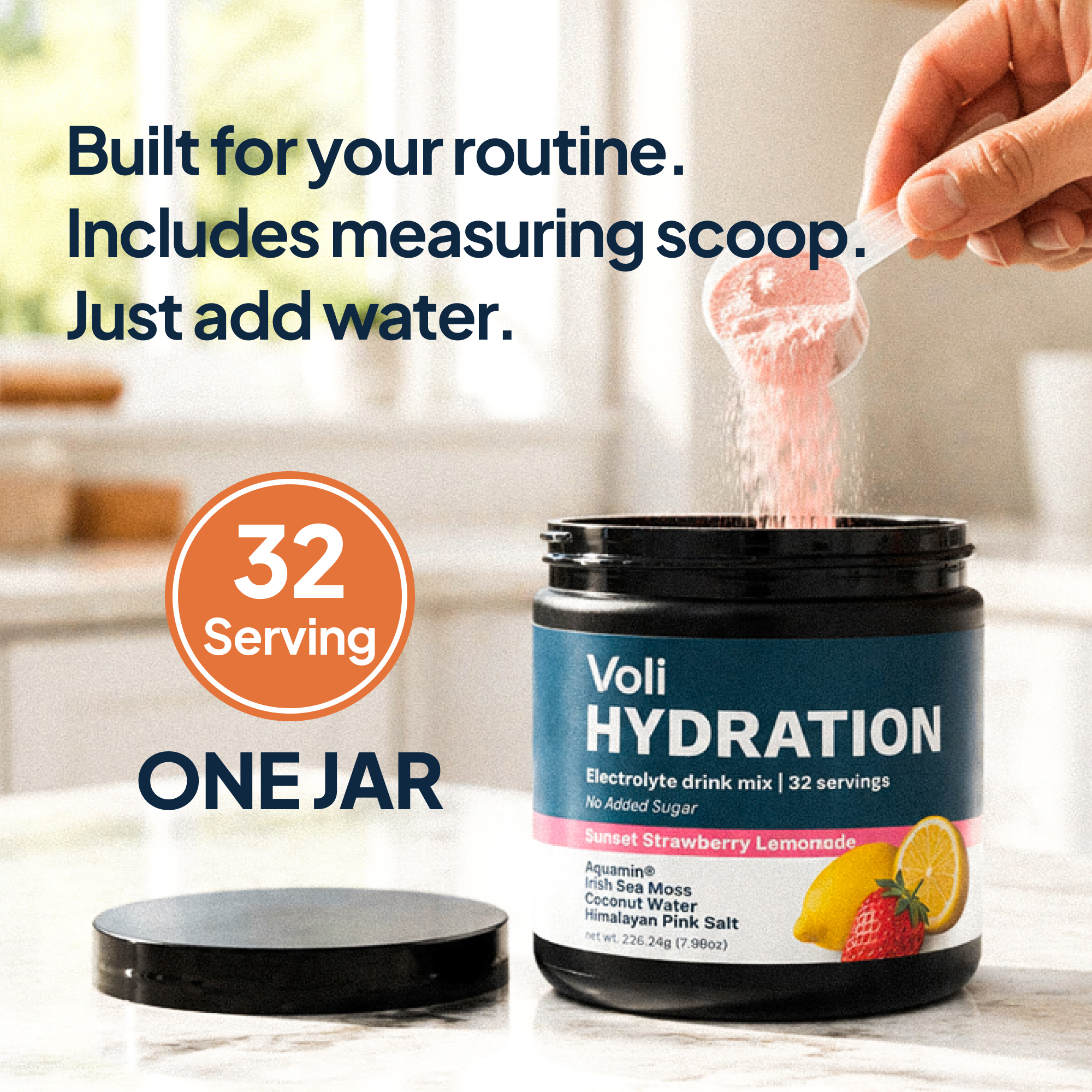 Voli Hydration - Strawberry Lemonade Bulk Tub (32 Servings)