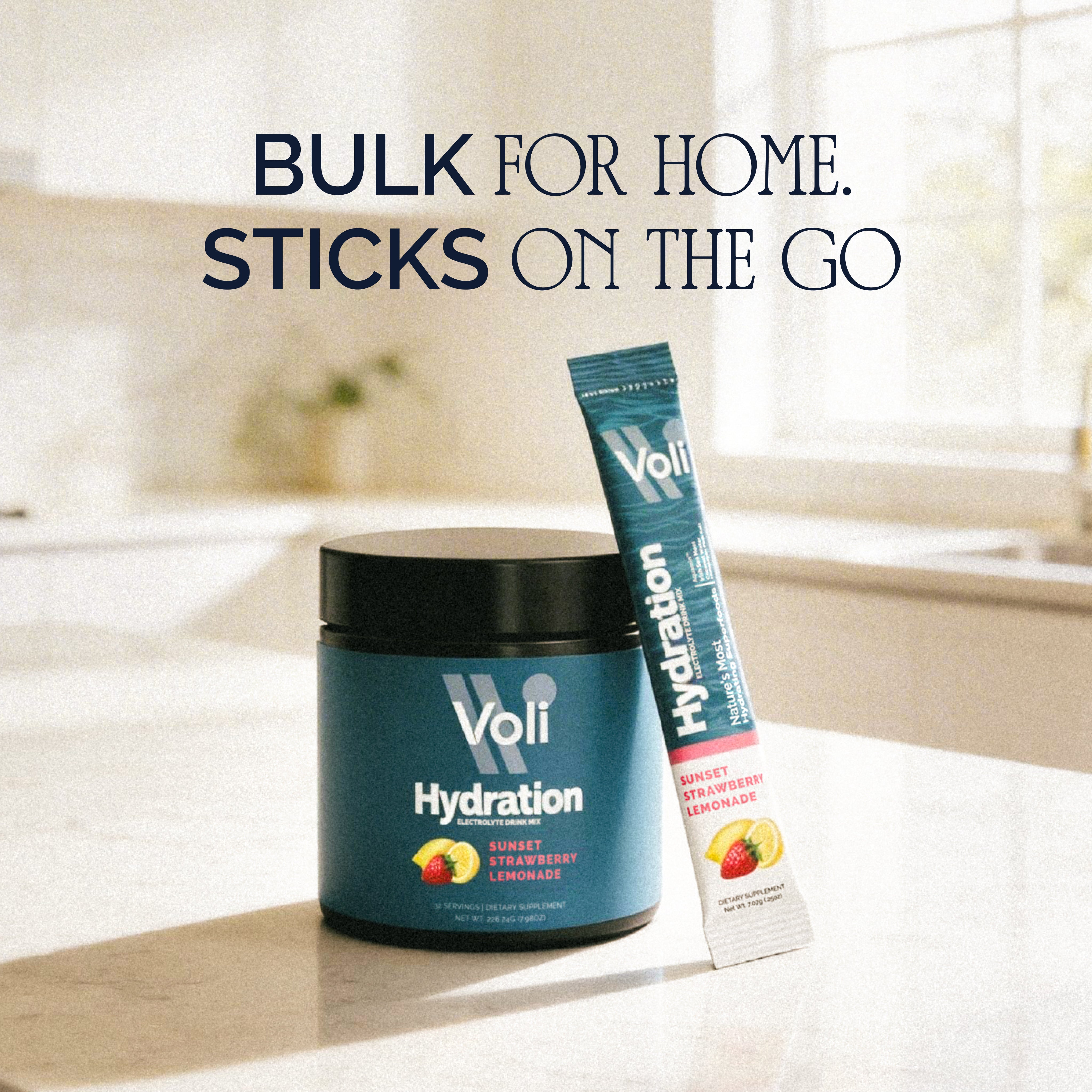 Voli Hydration - Strawberry Lemonade Bulk Tub (32 Servings)
