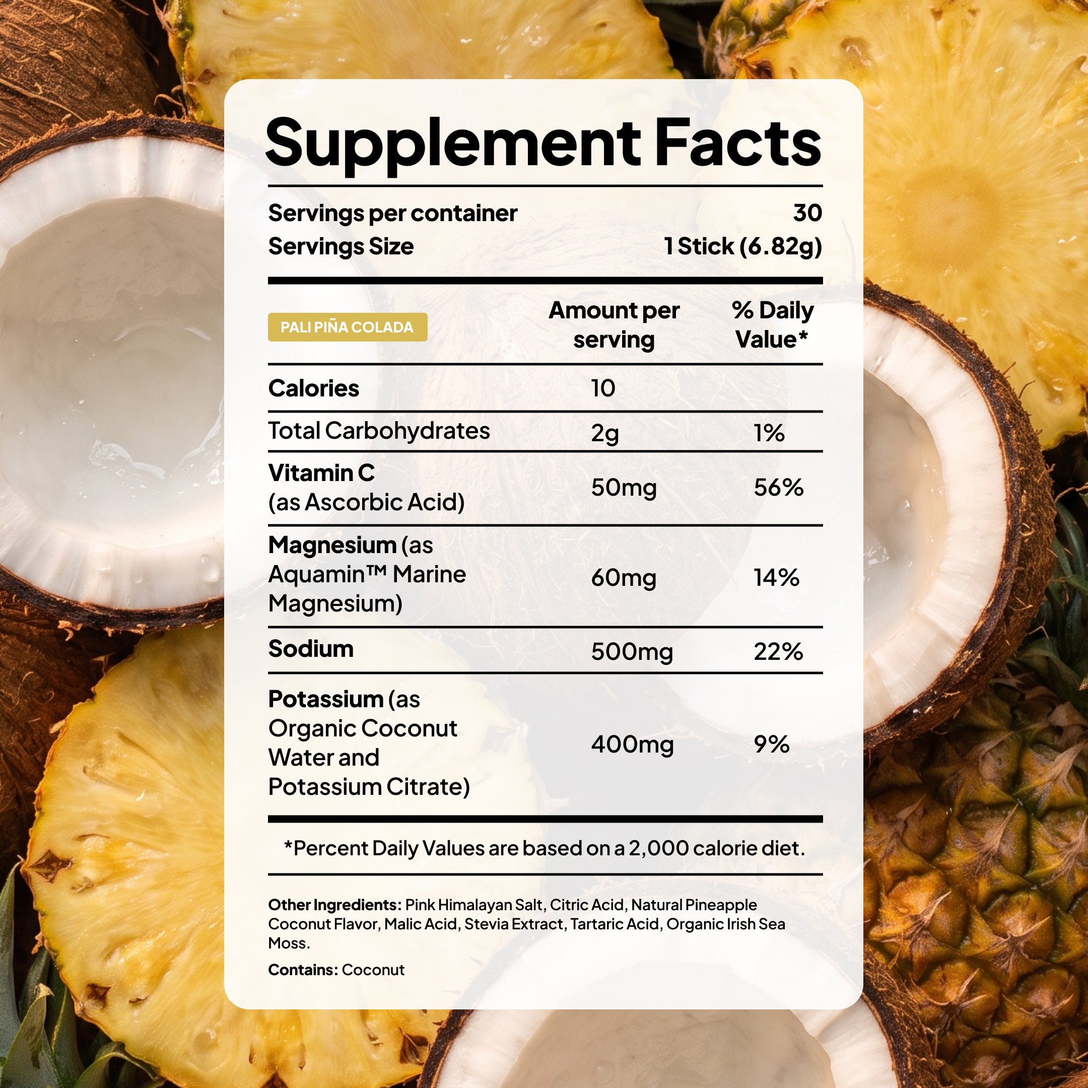 Voli Hydration- Pali Piña Colada 30ct Carton