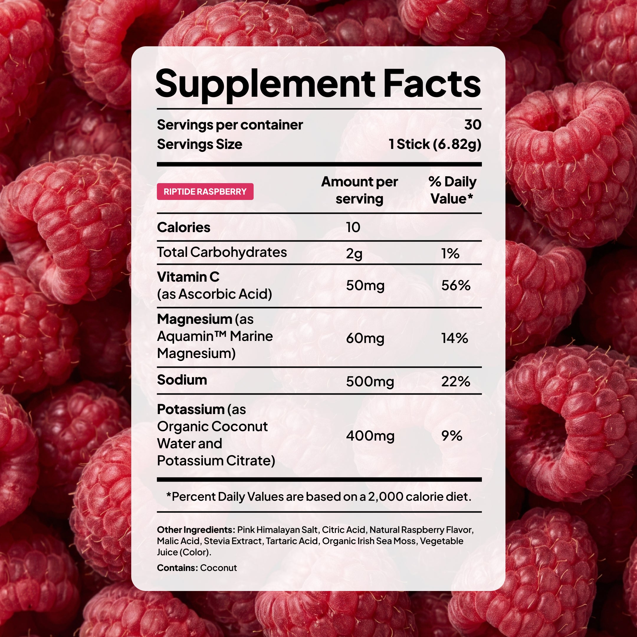 Voli Hydration- Riptide Raspberry 30ct Carton