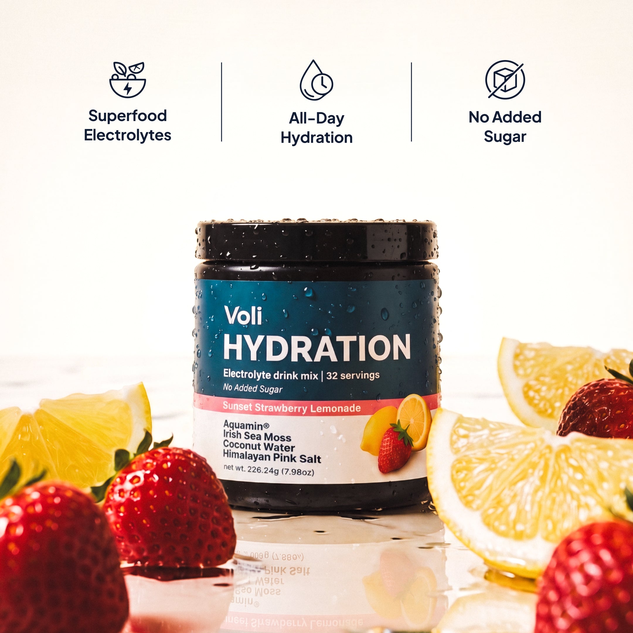 Voli Hydration - Strawberry Lemonade Bulk Tub (32 Servings)