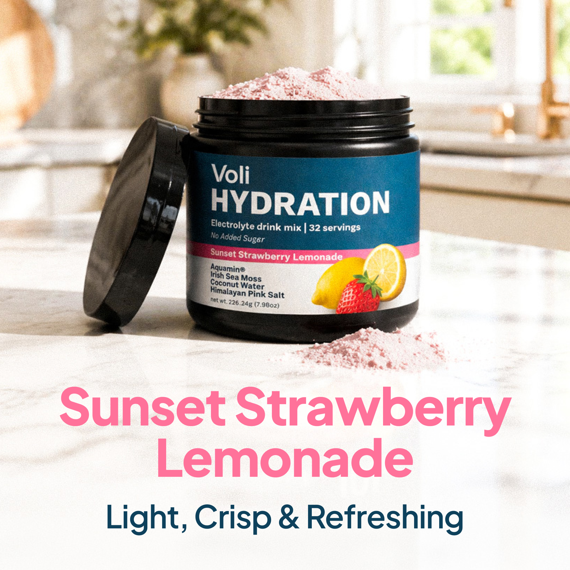 Voli Hydration - Strawberry Lemonade Bulk Tub (32 Servings)