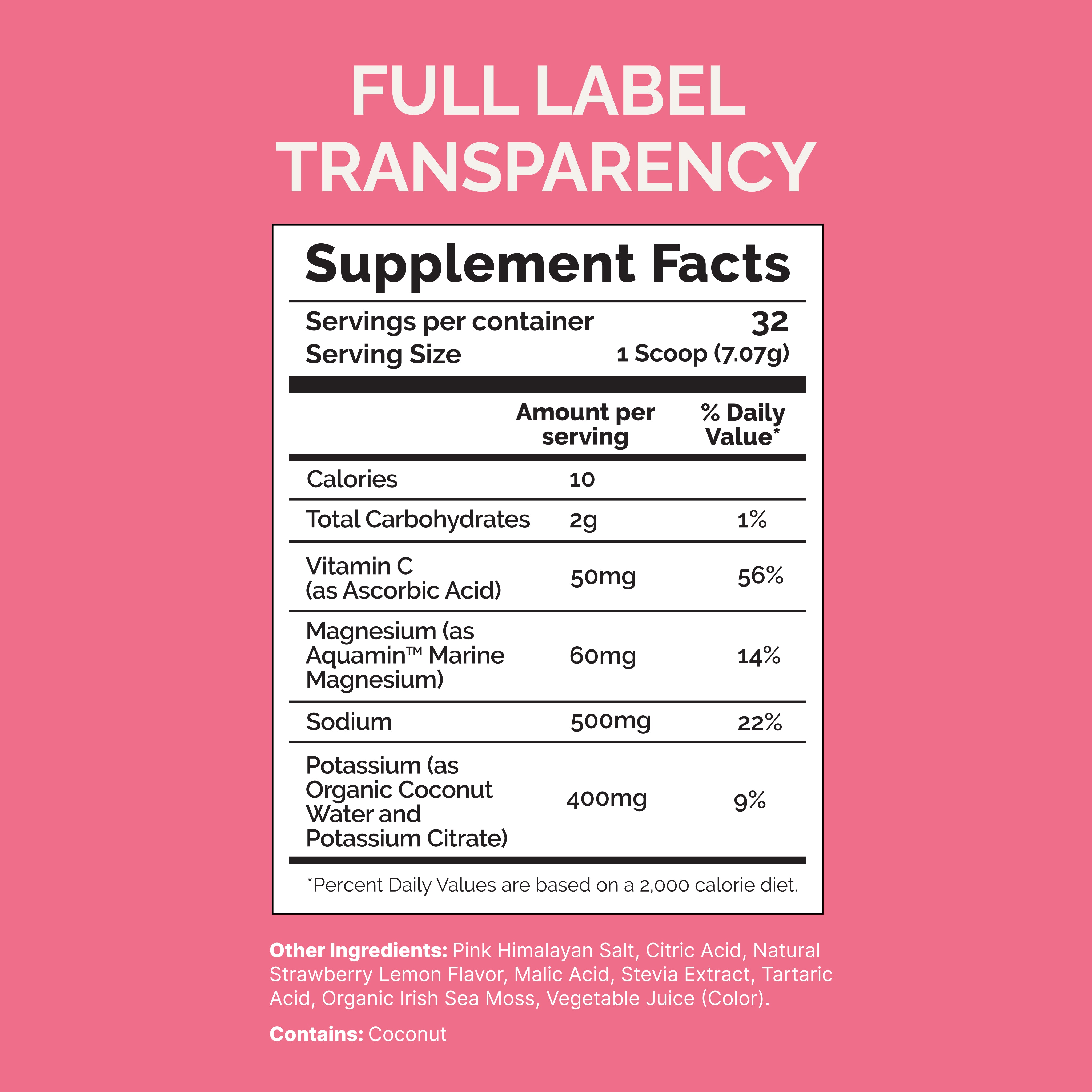 Voli Hydration - Strawberry Lemonade Bulk Tub (32 Servings)