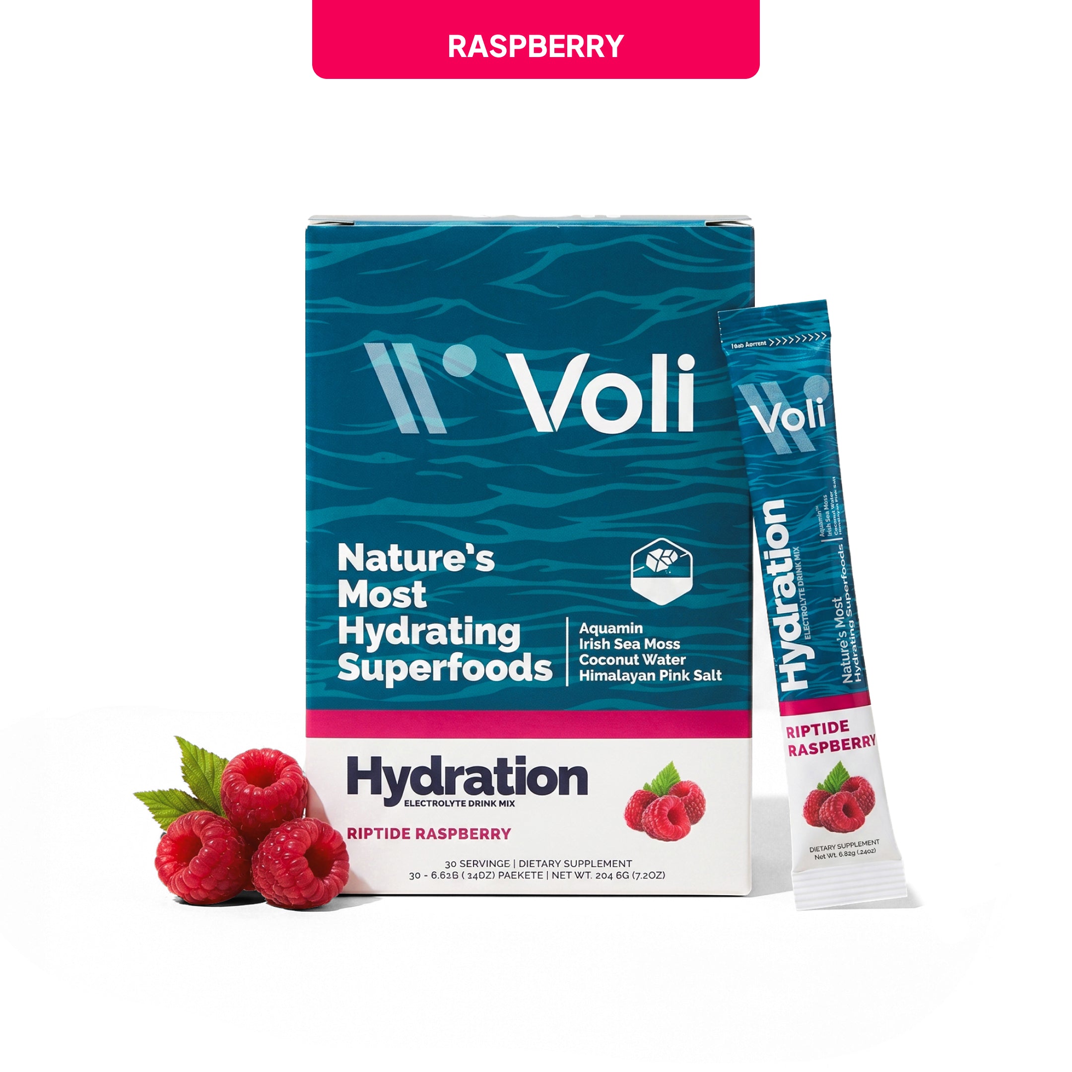 Voli Hydration- Riptide Raspberry 30ct Carton